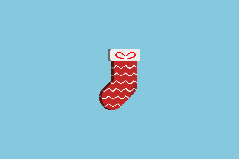 wave-pattern-sock-christmas-icon
