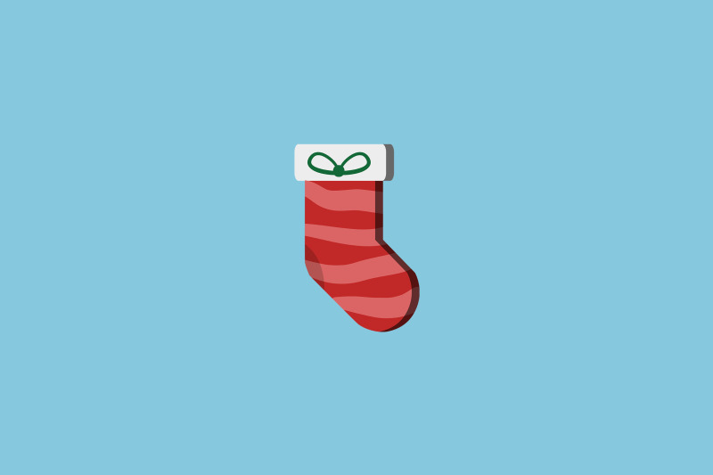 stripes-pattern-sock-christmas-icon