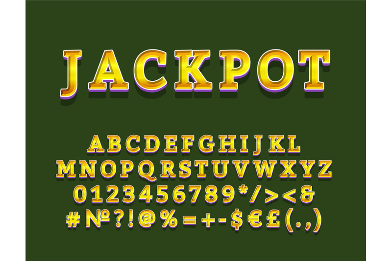 jackpot-header-vintage-3d-vector-alphabet-set