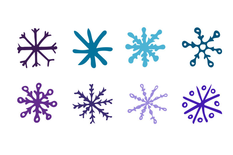 8-hand-drawn-doodle-snowflakes-png-design