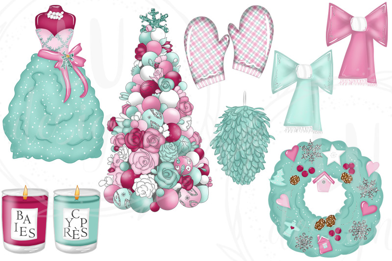 christmas-clipart-girly-christmas-illustrations-holiday-fashion-girl