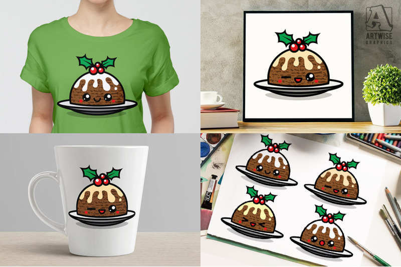cute-christmas-puddings-vector-art-graphics