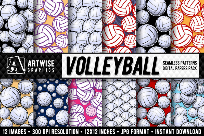 volleyball-digital-paper-graphics-sports-seamless-patterns