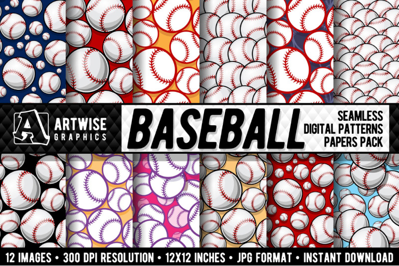 baseball-digital-paper-graphics-sports-balls-seamless-patterns