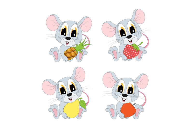 mouse-with-fruits