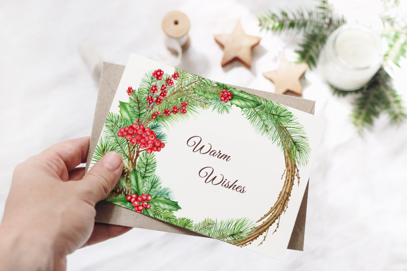 christmas-wreath-watercolor-clipart-xmas-frame-clip-art-new-year