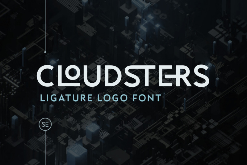 cloudsters-ligature-logo-font