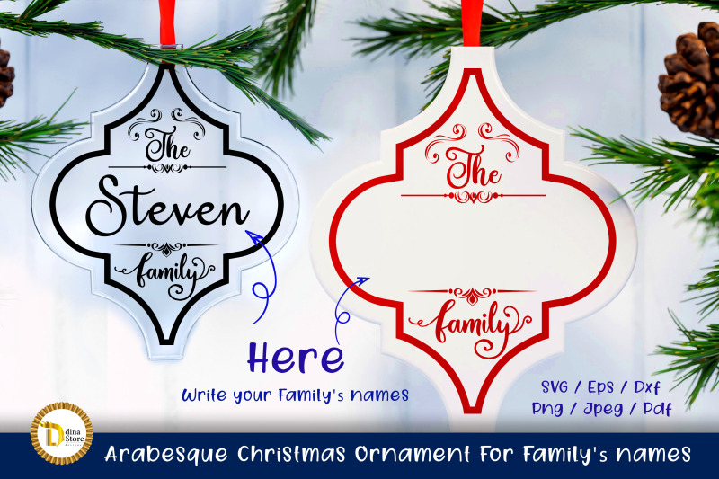 arabesque-christmas-ornament-for-family-039-s-names