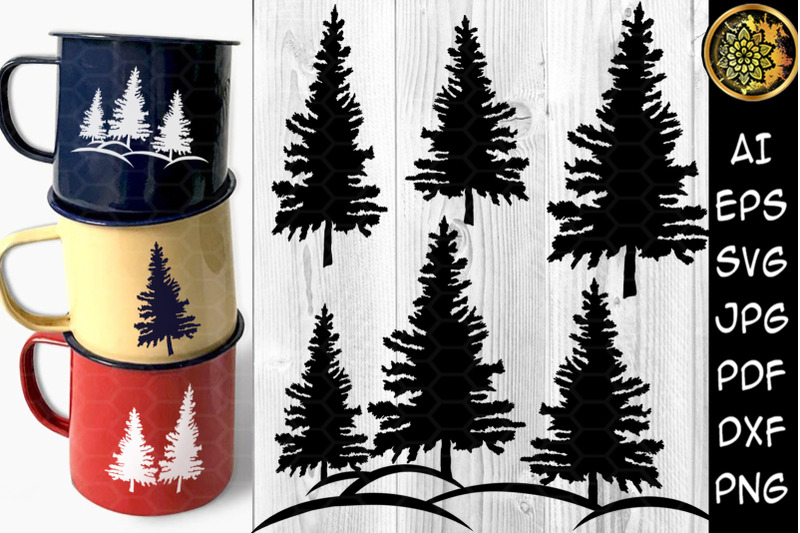 christmas-svg-pine-tree-clipart-design-decorative-elements-set-1