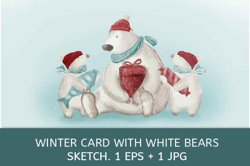 winter-card-with-white-bears