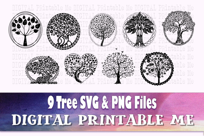 tree-of-life-silhouette-forest-svg-bundle-png-clip-art-pack-9-cut