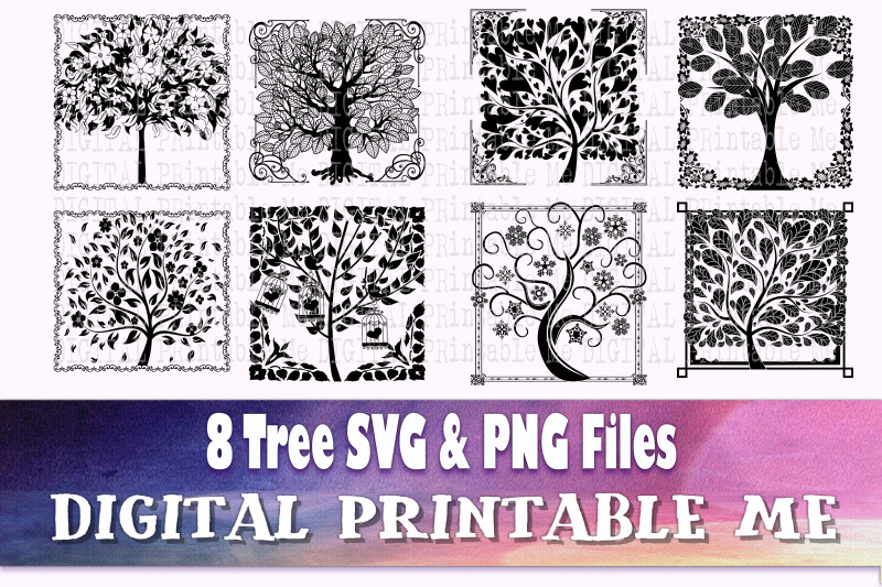 tree-of-life-silhouette-forest-svg-bundle-png-clip-art-pack-8-cut