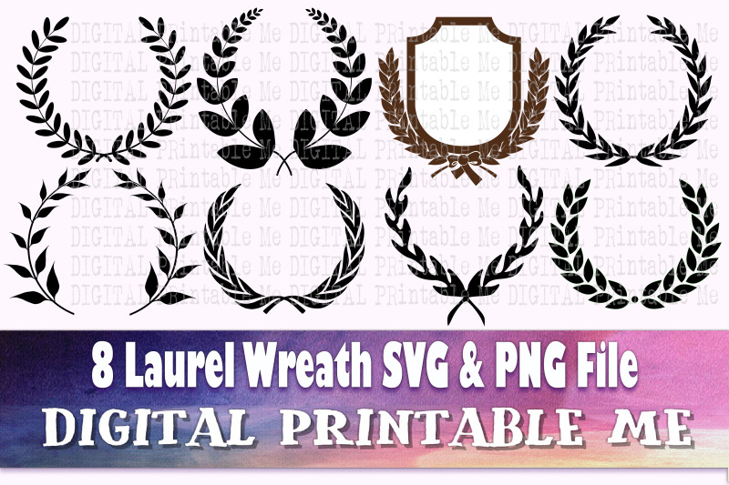 laurel-wreath-svg-silhouette-bundle-8-round-border-circle-leaves