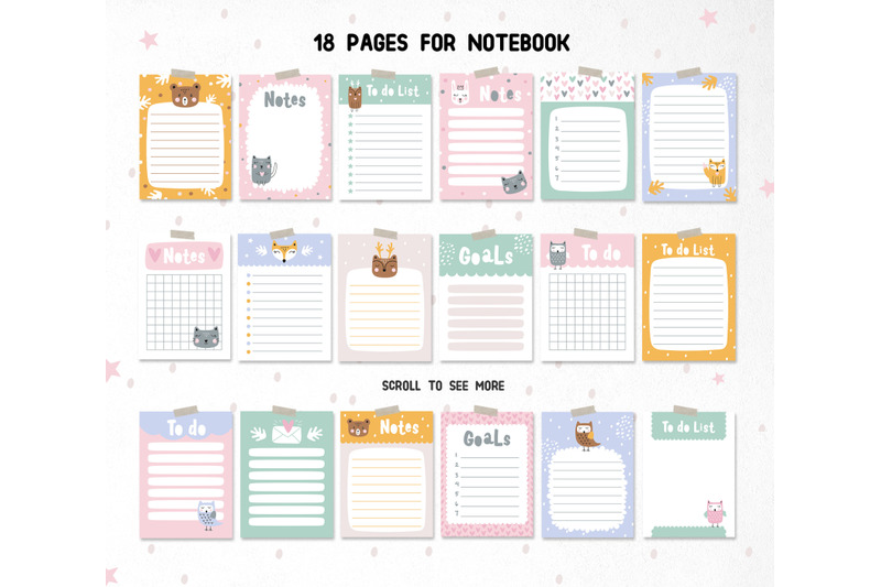 set-cute-animals-posters-planner