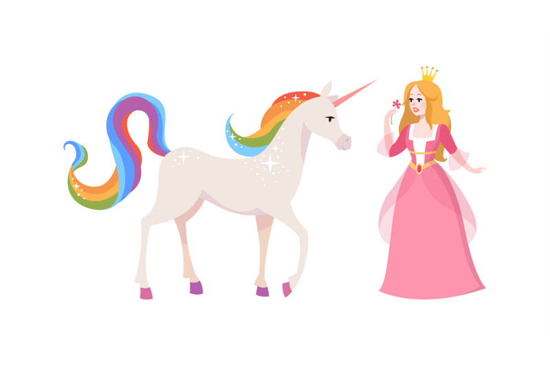 princess-and-fairy-unicorn-cute-cartoon-female-character-in-pink-dres