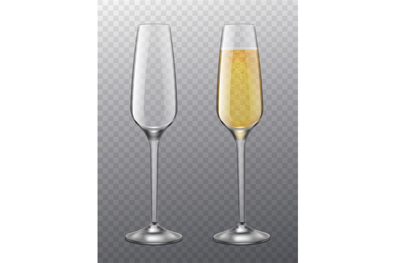 champagne-glass-full-and-empty-glasses-with-white-wine-wedding-birth