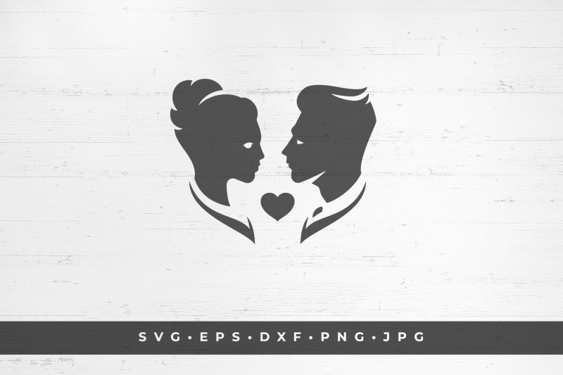 silhouettes-of-bride-and-groom-on-white-background-vector-illustration
