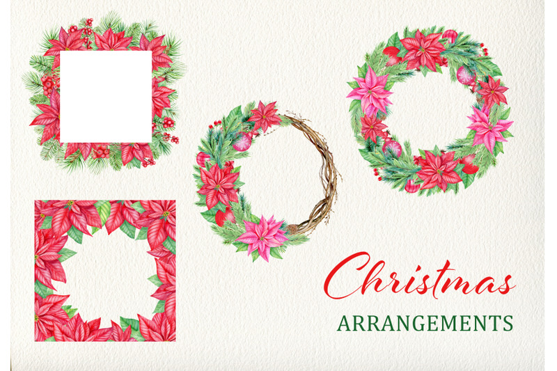 christmas-red-poinsettia-arrangememnts-watercolor-clipart