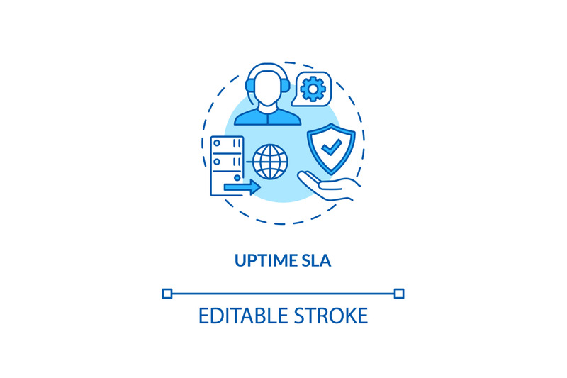 Uptime SLA concept icon By bsd studio | TheHungryJPEG