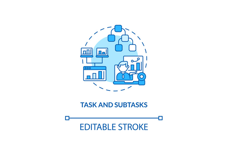Task and subtasks concept icon By bsd art factory | TheHungryJPEG
