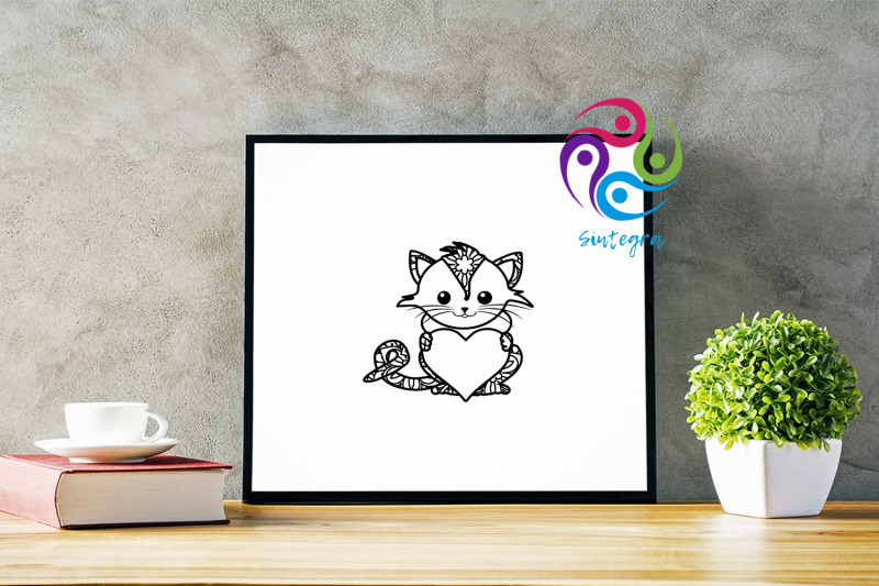 cute-cat-out-of-mandala-with-heart-svg-file