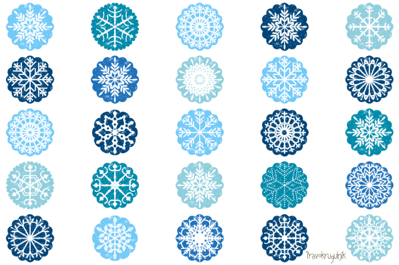 snowflakes-ornaments-clipart-snowflake-design-clip-art-set-christmas-clipart-blue-round-scalloped-circles