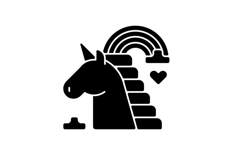 rainbow-unicorn-black-glyph-icon