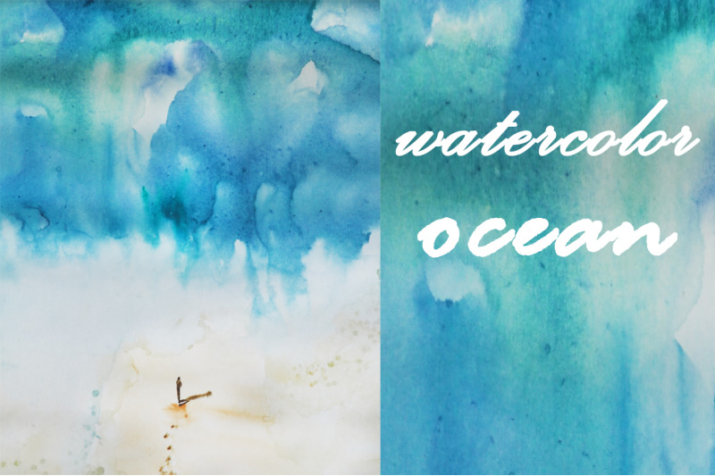 watercolor-nature-and-landscape-summer-ocean-sea-and-wave-with-huma