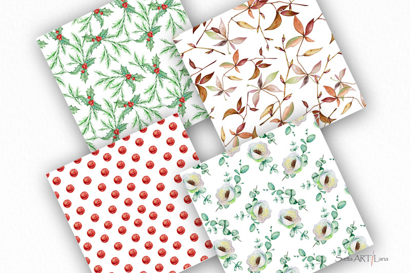 watercolor-christmas-greenery-seamless-pattern