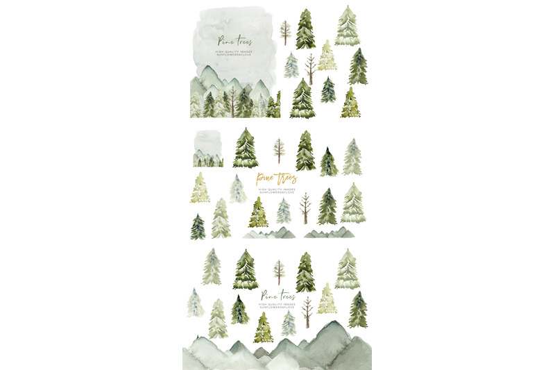 watercolor-forest-green-clipart-winter-pine-trees-clipart