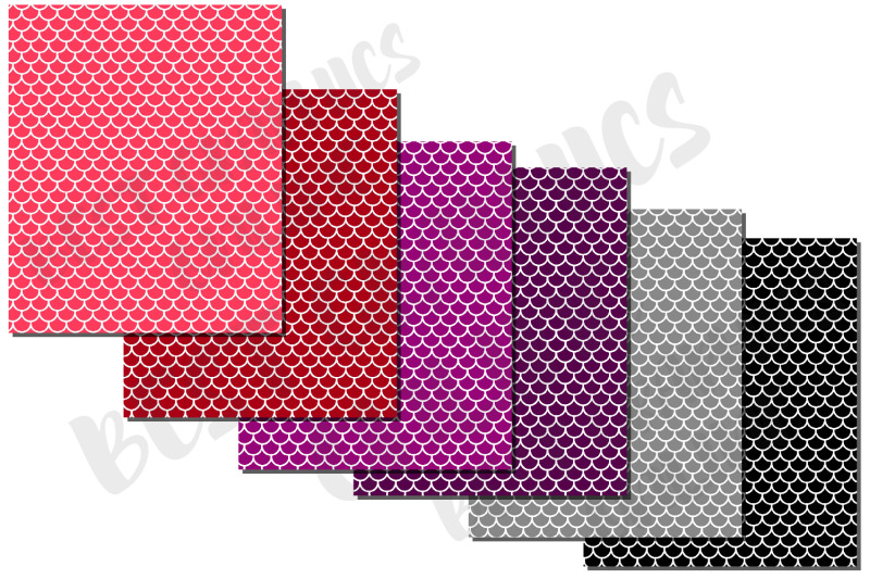 mermaid-scales-digital-papers-scallop-fish-scales-pattern