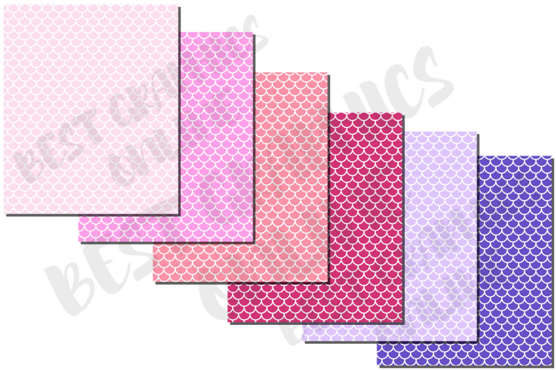 mermaid-scales-digital-papers-scallop-fish-scales-pattern