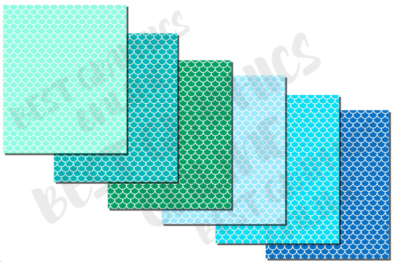 mermaid-scales-digital-papers-scallop-fish-scales-pattern