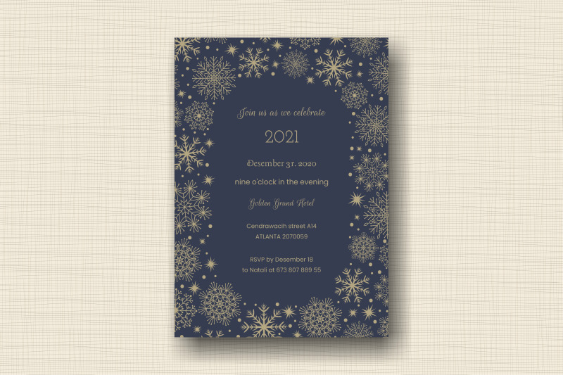 new-year-invitation-set