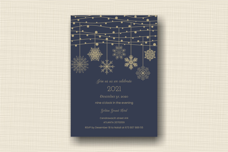new-year-invitation-set