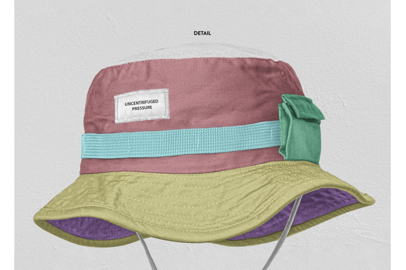 Bucket Hat Mockup By Uncentrifuged Pressure | TheHungryJPEG.com