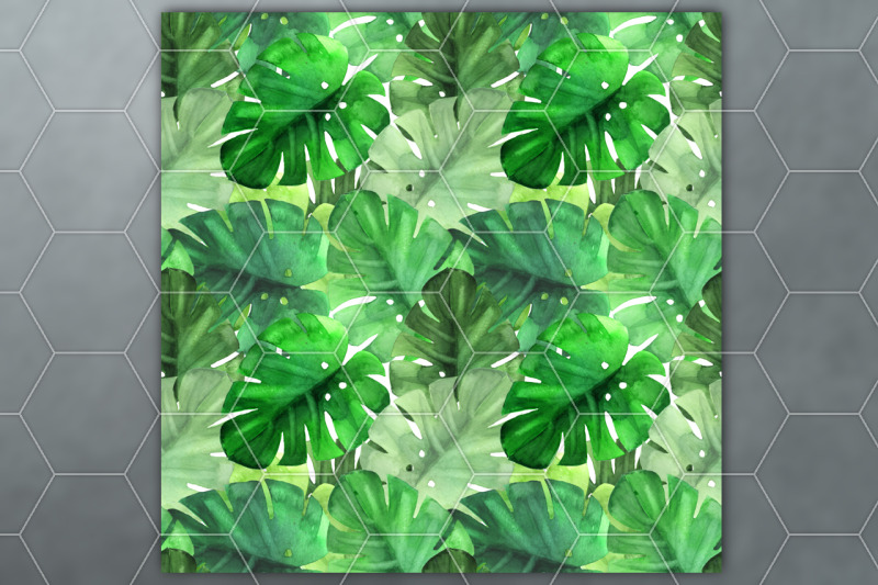 green-tropical-pattern-watercolor