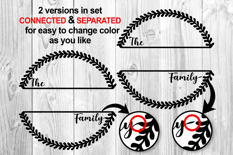 Download Family Name Wreath Monogram SVG Home Decor Design Clipart ...