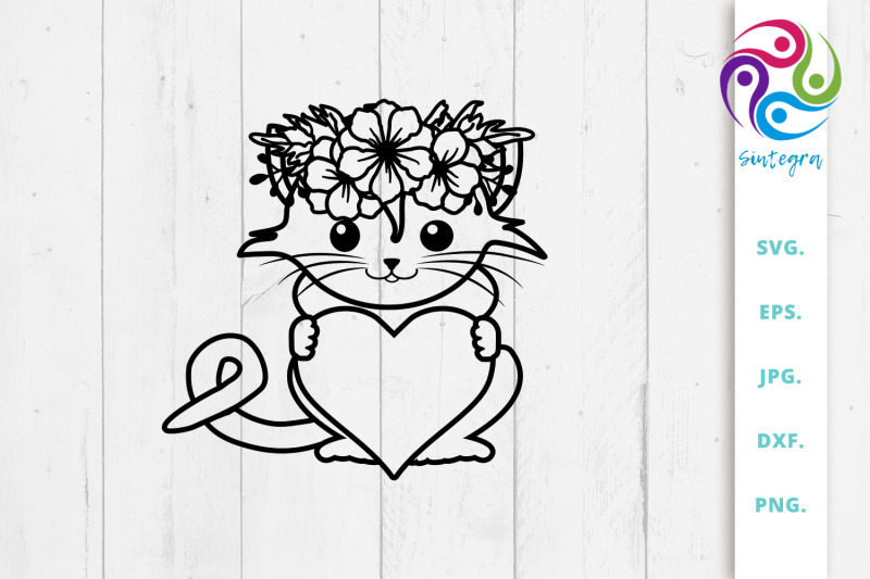 floral-cat-with-heart-svg-file