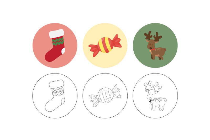 christmas-deer-fill-outline-bundle