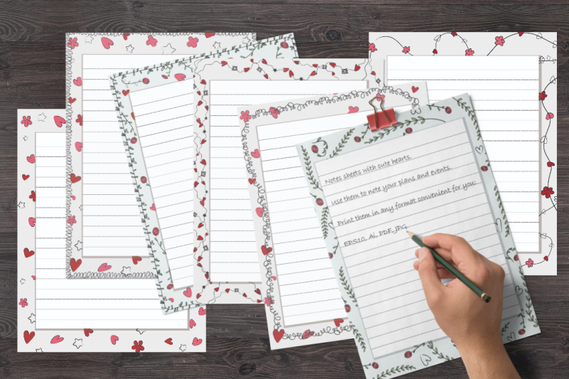 heart-scribble-note-sheets