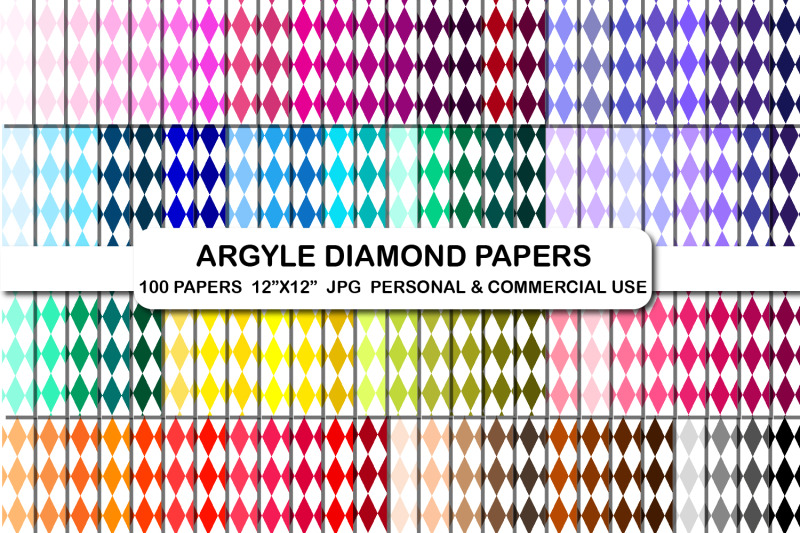 argyle-diamond-digital-papers-pack