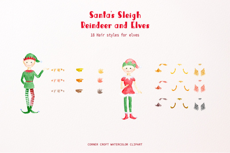 santa-039-s-sleigh-reindeer-santa-claus-and-elves-nbsp