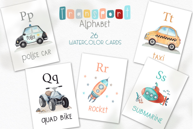 watercolor-transport-alphabet