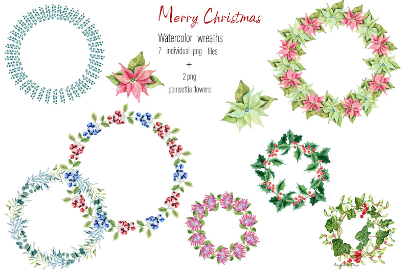 merry-christmas-watercolor-wreath