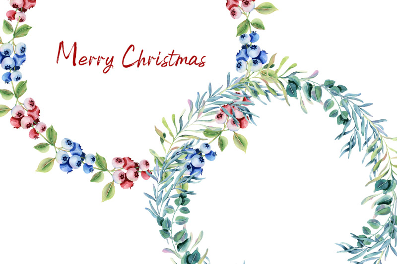 merry-christmas-watercolor-wreath