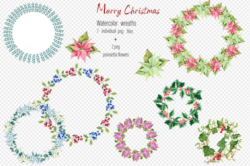 merry-christmas-watercolor-wreath