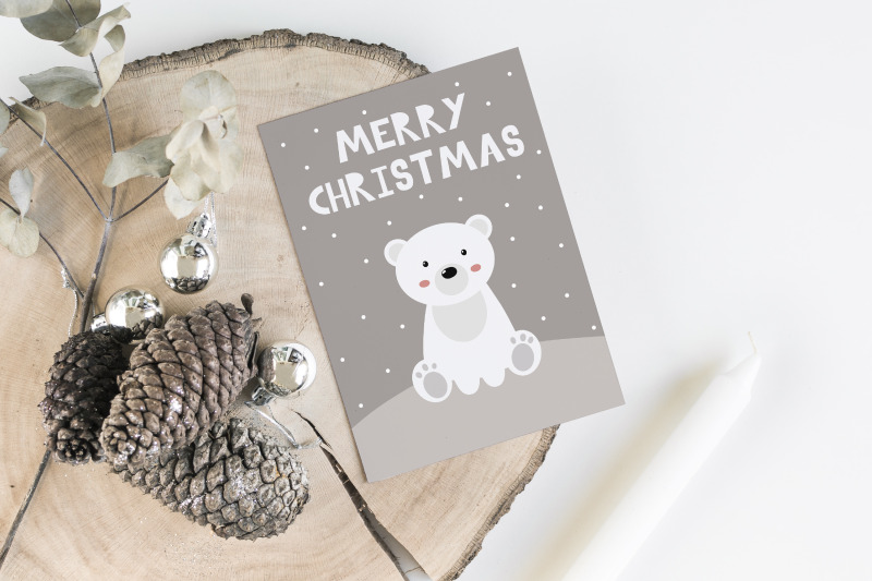 cute-christmas-card-with-little-polar-bear-and-lettering