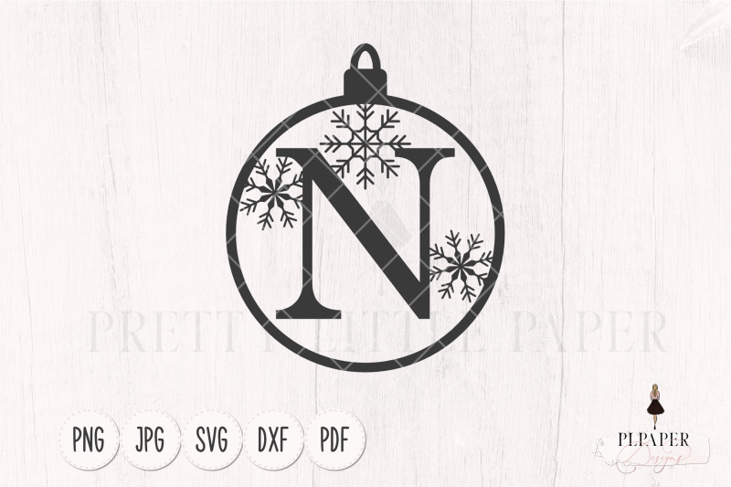 christmas-ball-svg-christmas-monogram-svg-ornament-svg-letter-n-svg