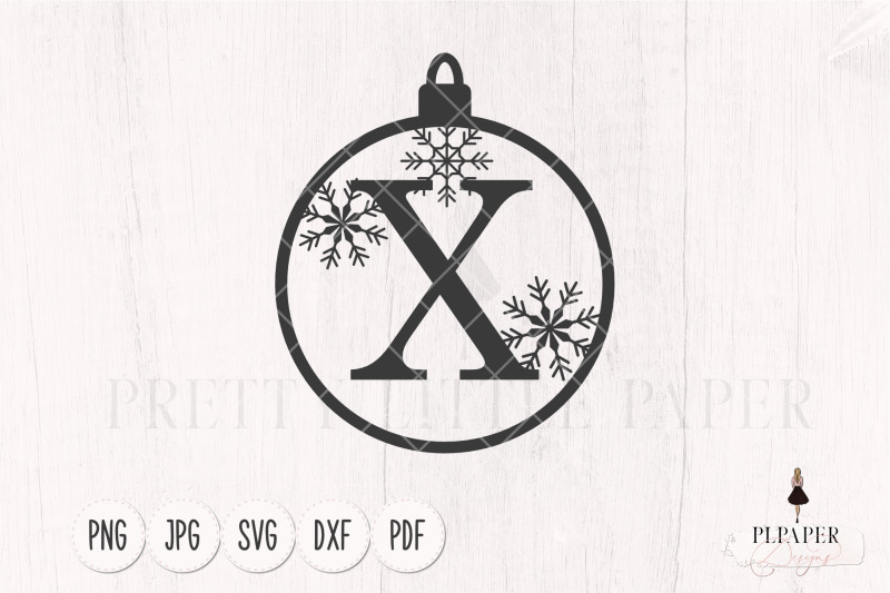christmas-ball-svg-christmas-monogram-svg-ornament-svg-letter-x-svg